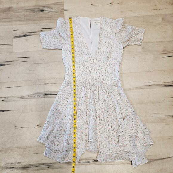 Divine Heritage Deep V-neck Floral Mini Dress - Picture 9 of 9